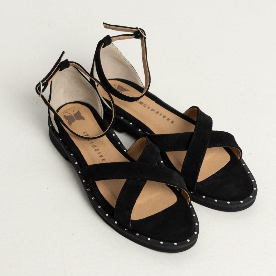 .Sandale - Sunday - Velur Black